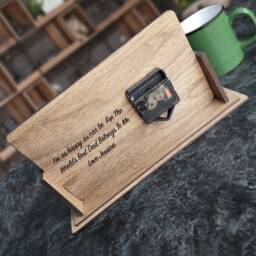 Custom Wooden Desk Clock, Bestdad Gift For Dad, Grandpa, Father's Day - thumbnail 3