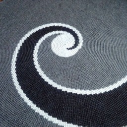 Handmade Wool Round Rug - Modern Scandinavian Style Carpet - thumbnail 4
