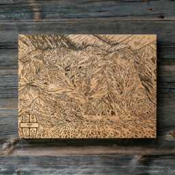 Alta Utah Ski Trail Map - Engraved Wood Wall Art, Winter Sport Cabin Decor, Snowboard Mountain Poster, Personalized Family Gift - thumbnail 2