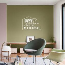 Love Makes A House Home Wall Sticker, Livingroom Love Art, Living Room Decor, Stickers, Decals - thumbnail 3