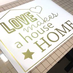 Love Makes A House Home Wall Sticker, Livingroom Love Art, Living Room Decor, Stickers, Decals - thumbnail 2