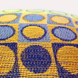 Retro Cushion Bubbles 40 X cm - 50 Circles Brown Orange Yellow 60S 70S Space Age Cover, Mid-Century Boho Lounge Vintage Fabric - thumbnail 2