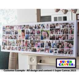 Happy Birthday Any Age Mum Dad Wife Husband Son Sister Brother Friend Party Picture Photo Collage Board Framed Canvas Print Gift - thumbnail 3