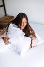 Soft Muslin Pillowcase Organic Premium Cotton Gauze Fabric White Pillowcase Boho Pillow White Pillowcases - thumbnail 1
