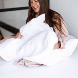 Soft Muslin Pillowcase Organic Premium Cotton Gauze Fabric White Pillowcase Boho Pillow White Pillowcases - thumbnail 2
