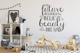 Beauty Of Their Dreams - Eleanor Roosevelt Vinyl Wall Words Custom Home Decor - thumbnail 1