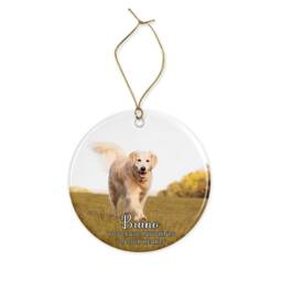 Personalised Pet Photo Christmas Ornament Custom Keepsake Ceramic, Acrylic, Or Mdf Bauble Disc - thumbnail 3