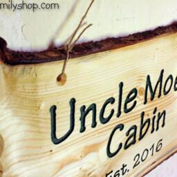 Family Established Sign, Rustic Wood Wall-Hanging With Names, Personalized Cabin Decor, 5Th-Year Wedding Anniversary Custom Welcome - thumbnail 3