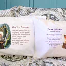 st. Bernadette Prayer Pillowcase, Catholic Saints Pillow Case Gifts For Kids & Godchildren Birthdays, First Communion Easter - thumbnail 3