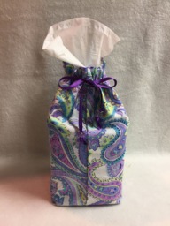 Tissue Box Cover - Purple Floral Designs - #tc001.16