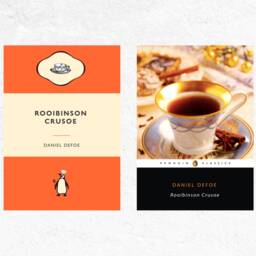 Rooibinson Crusoe Art Print Daniel Defoe, Penguin Book Cover - thumbnail 1