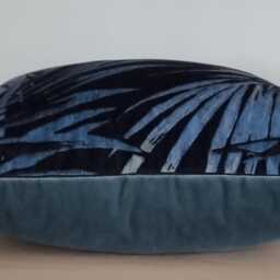 Linwood Omega Prints Butterfly Palm Lago & Velvet Cushion Cover 45x45 cm - thumbnail 2