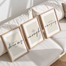 Set Of 3 Positive Quote Prints Teen Wall Art, Modern Home Decor - thumbnail 2
