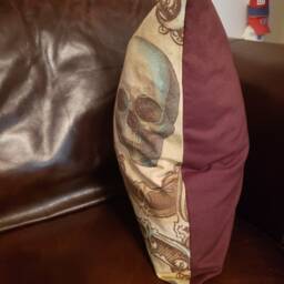 Victorian Skull Throw Pillow Cover - thumbnail 3