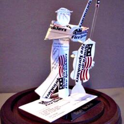 Fisherman Bass Business Card Sculpture -Design 8953 Made in Usa - thumbnail 3