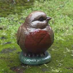 Garden Robin Bird Sculpture Concrete Ornament Outdoor Wildlife Decoration Cement Farm Animal Art Stone Figurine Bird Lover Gift - thumbnail 1