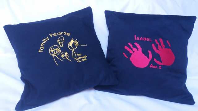 Small Customised Embroidered Cushion - image 1