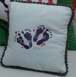 Small Customised Embroidered Cushion - thumbnail 4