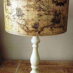 Vintage Sea Map Lampshade Shabby Chic Nautical Chart - thumbnail 2