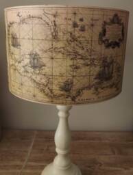 Vintage Sea Map Lampshade Shabby Chic Nautical Chart - thumbnail 1
