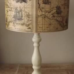 Vintage Sea Map Lampshade Shabby Chic Nautical Chart - thumbnail 4