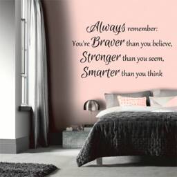Always Remember - 0112, Wall Art Decal, Transfer, Mural, Sticker, 75 Colours, 5 Sizes, Interior Or Exterior Use , Easy To Apply