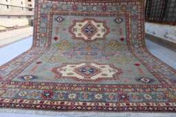 8'3x9'9 Ft Luxury Farmhouse Rug - Handmade Medallion Wool Afghan New Mamluk Design Area Rug, Bedroom Living Room Office D??cor