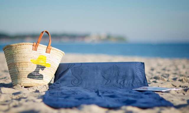 Sandori Beachrelaxer?? Beach Towel, Sheet, Bath Towel With A Removable Pillow - Dark Blue/Navy 100% Cotton Velour - image 1