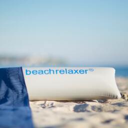 Sandori Beachrelaxer?? Beach Towel, Sheet, Bath Towel With A Removable Pillow - Dark Blue/Navy 100% Cotton Velour - thumbnail 3