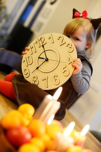 Round Large Wall Clock Kids Home Office Kitchen Wall Art Children Room Valentine Day Gift - image 1