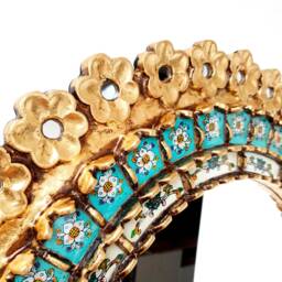 "Peruvian Mirrors ""Turquoise Pink 60cm" - thumbnail 3