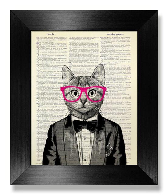 Unique Groomaman Gift, Boyfriend Gift, Bride To Groom Gift Idea, Nerd Art, Cute Office Artwork, Cat Home Decor Wall Art Poster, in Suit