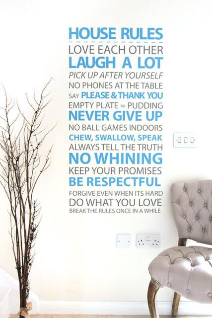 House Rules Wall Decal Family Home Decor - 29 X 59 Inches - image 1