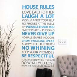 House Rules Wall Decal Family Home Decor - 29 X 59 Inches - thumbnail 3