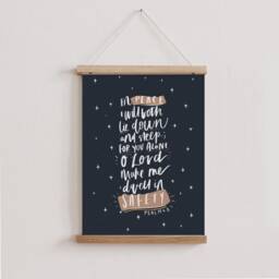 Psalm 48 Print, Bedtime Hand-Lettered Christian Family Wall Art Faith Print Religious Gift, For Nursery, Gift Ideas - thumbnail 2