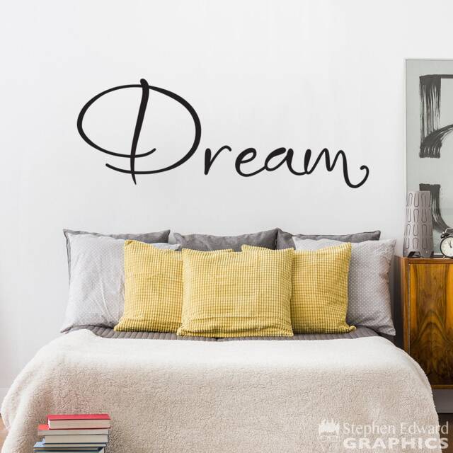 Dream Decal - Bedroom Wall Art Vinyl Quote - image 1