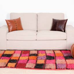 Red Boujaad Rug, Moroccan Rug 4x6 Ft, Authentic Handmade Berber Carpet, Genuine Wool Rug, Area Tapis Berbere, Teppich - thumbnail 2