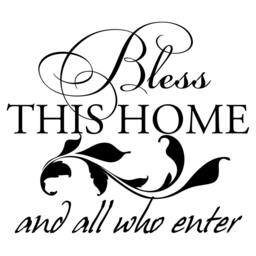 Bless This Home & All Who Enter Wall Decal - Entryway Welcome Bless Decals 129 - thumbnail 3