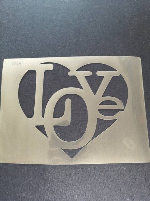 Love in Heart Stencil, Flexible, Reusable, 125Micron, Wall Decor, Home Decor, Furniture Painting, Card Making, Craft Stencil From Bitofeverythingbyb