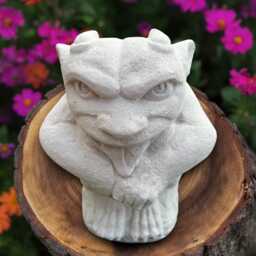 Guardian Gargoyle Sculpture Concrete Monster Statue Stone Demon Figurine Cement Guardian Front Door Decoration Yard Art - thumbnail 3
