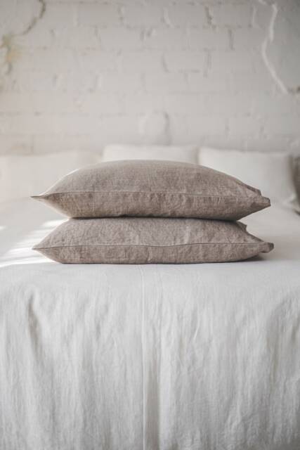 Linen Pillowcase For Bedding - Envelope Closure, Breathable & Hypoallergenic - Handmade From 100% Natural Flax Sustainable Comfort - image 1