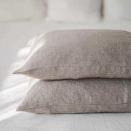 Linen Pillowcase For Bedding - Envelope Closure, Breathable & Hypoallergenic - Handmade From 100% Natural Flax Sustainable Comfort - thumbnail 2