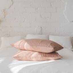 Linen Pillowcase For Bedding - Envelope Closure, Breathable & Hypoallergenic - Handmade From 100% Natural Flax Sustainable Comfort - thumbnail 3