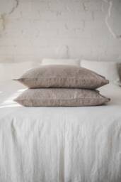 Linen Pillowcase For Bedding - Envelope Closure, Breathable & Hypoallergenic - Handmade From 100% Natural Flax Sustainable Comfort - thumbnail 1