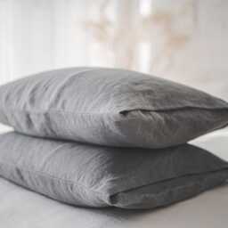 Linen Pillowcase For Bedding - Envelope Closure, Breathable & Hypoallergenic - Handmade From 100% Natural Flax Sustainable Comfort - thumbnail 4