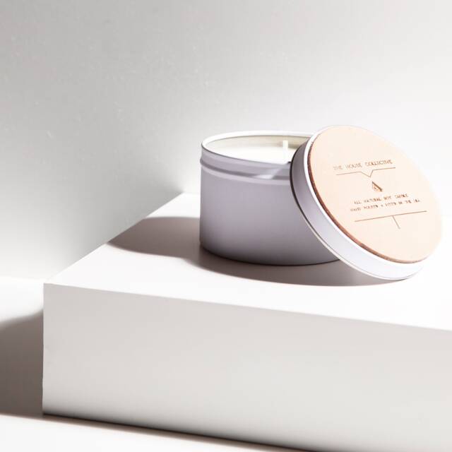 All Natural Soy Candle -- Rosemary + Mint Minimalist 6Oz Travel Tin - image 1