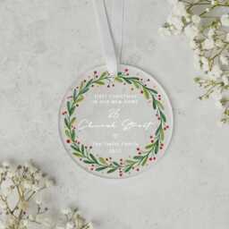 Our New Home Personalised Frosted Christmas Ornament Gift - in First 2025 - thumbnail 1