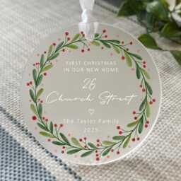 Our New Home Personalised Frosted Christmas Ornament Gift - in First 2025 - thumbnail 3