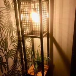 Industrial Rustic Vintage Floor Lamp With Shelf E27 Edison Bulb By Designer Legs - thumbnail 2