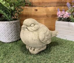 Stone Garden Cute Robin Bird Animal Statue Ornament - thumbnail 1